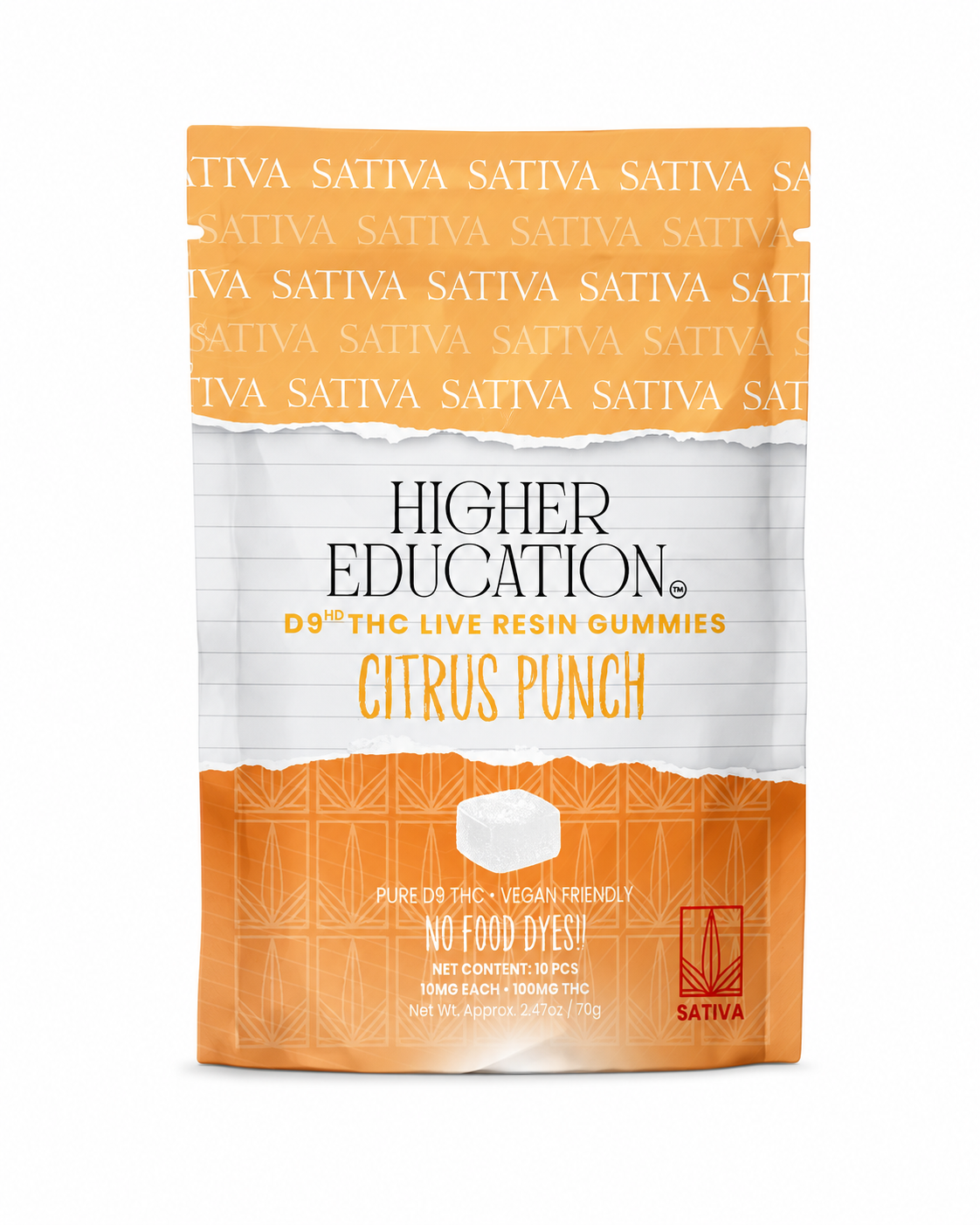 HIGHER EDUCATION 10MG D9-THC PER GUMMY (10CT BAG)