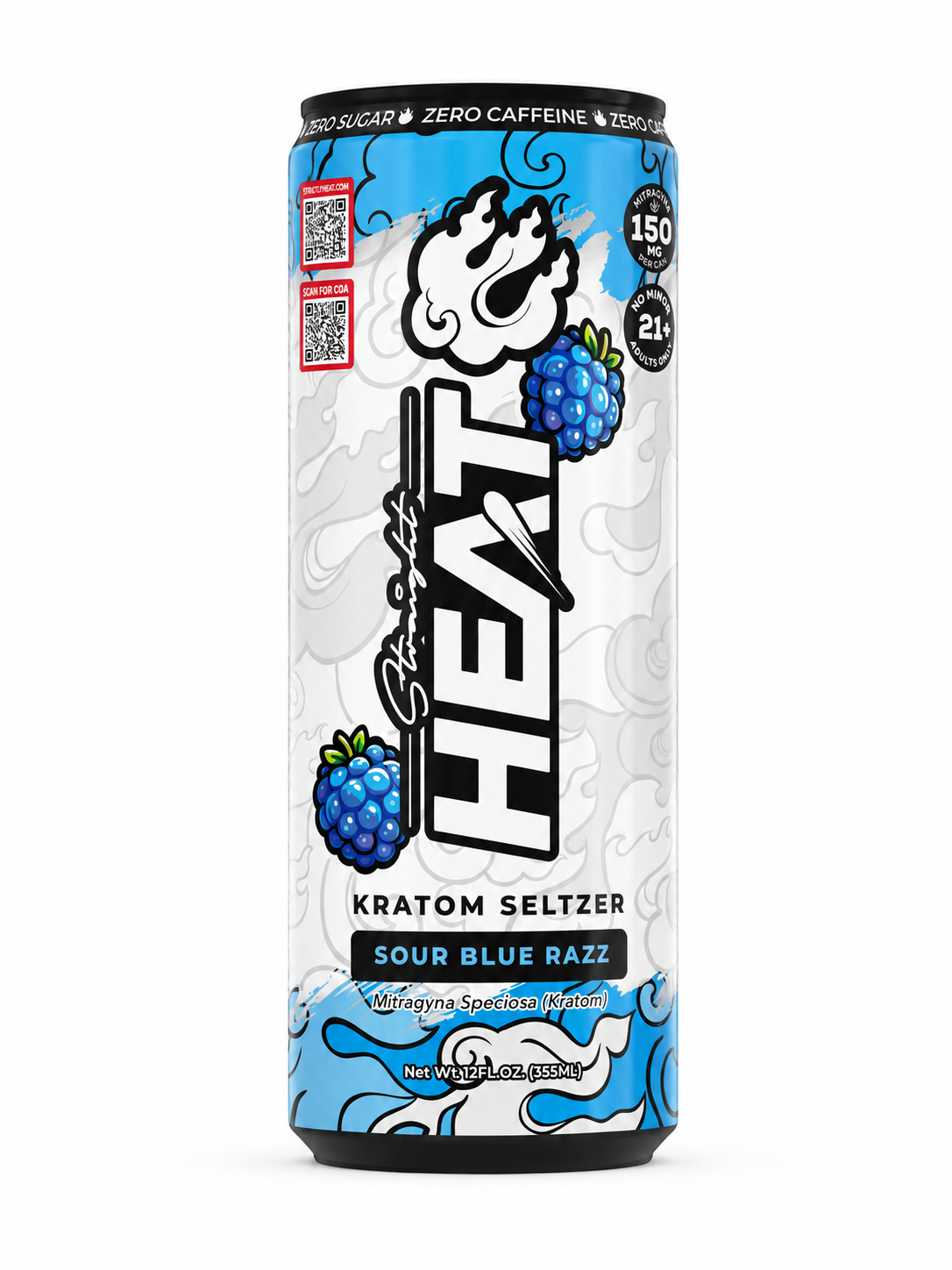 STRAIGHT HEAT 150MG KRATOM SELTZER (12CT DISPLAY)
