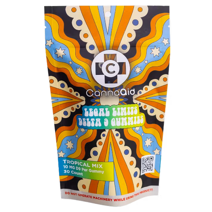 CANNA AID 25MG 1PC GUMMY PACKS (25MG D9) (30CT BOX) | LEGAL LIMITS