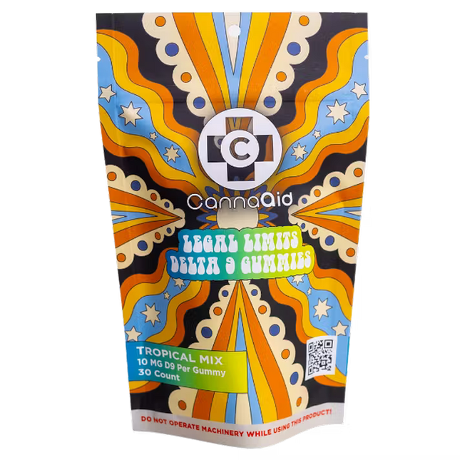 CANNA AID 25MG 1PC GUMMY PACKS (25MG D9) (30CT BOX) | LEGAL LIMITS