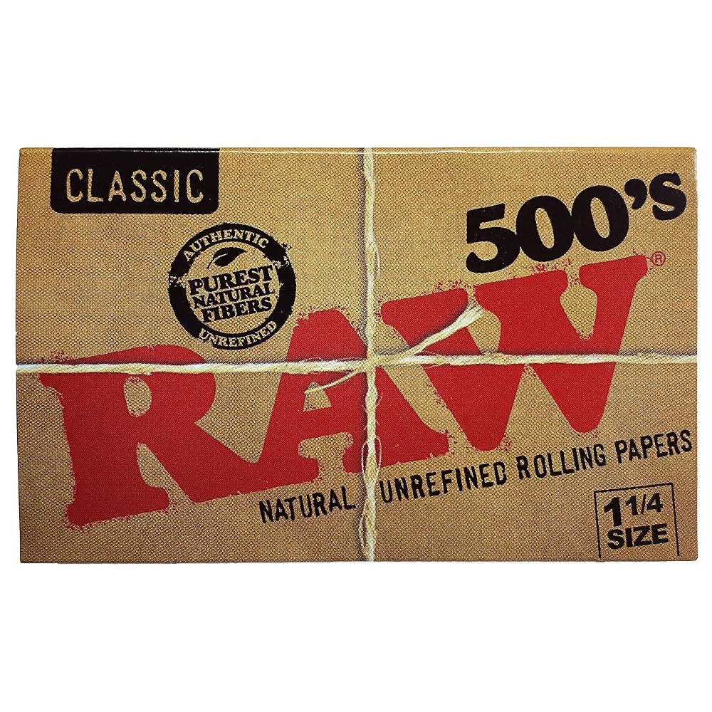 RAW CLASSIC 500'S 1 1/4 PAPER 20 PER BOX