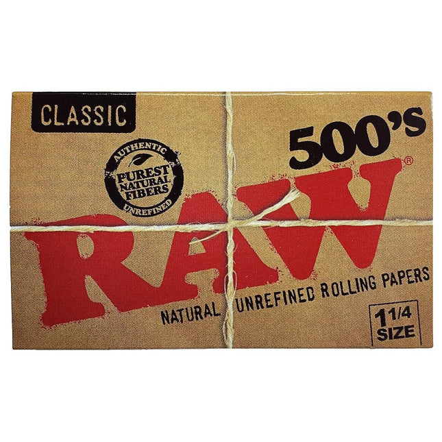 RAW CLASSIC 500'S 1 1/4 PAPER 20 PER BOX