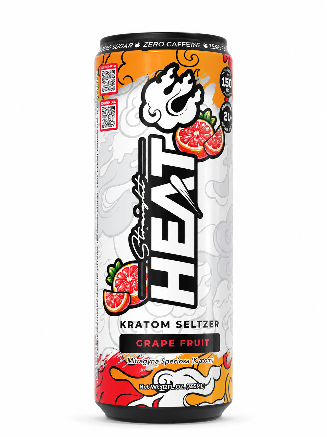 STRAIGHT HEAT 150MG KRATOM SELTZER (12CT DISPLAY)