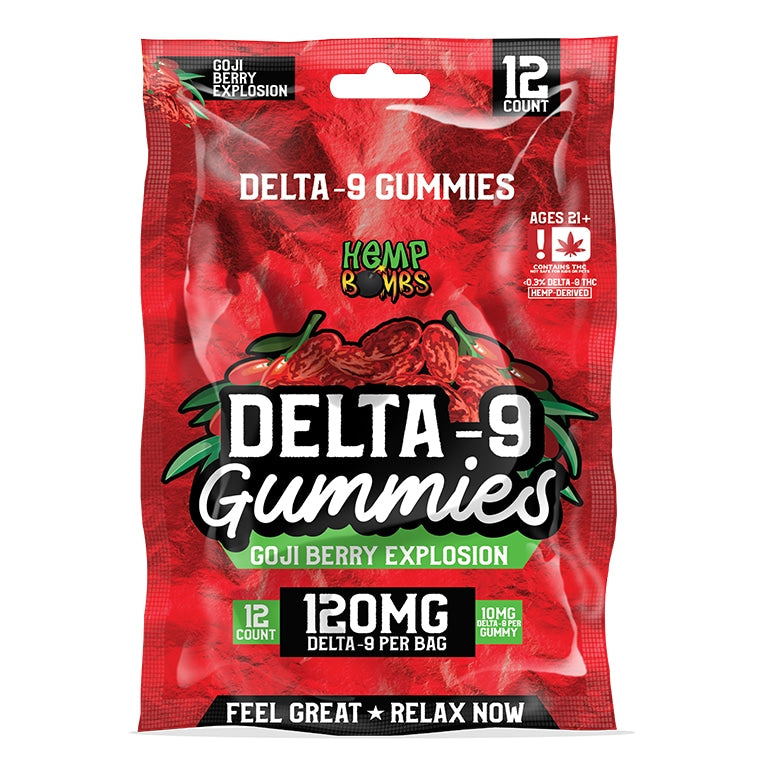 HEMP BOMBS 120MG D9 GUMMY BAG (12CT)