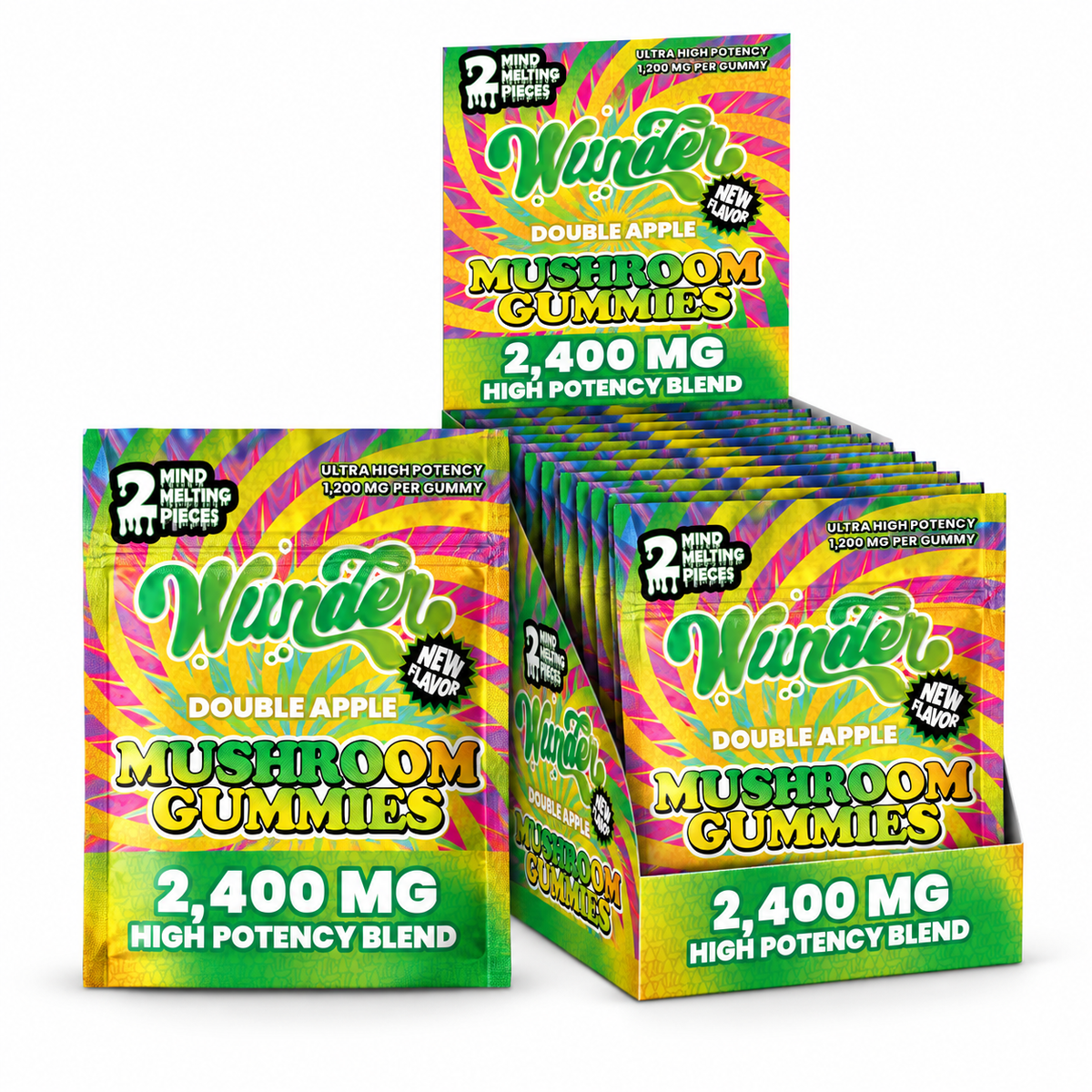 WUNDER 2400MG MUSHROOM BLEND GUMMIES PACK (15PK BOX)