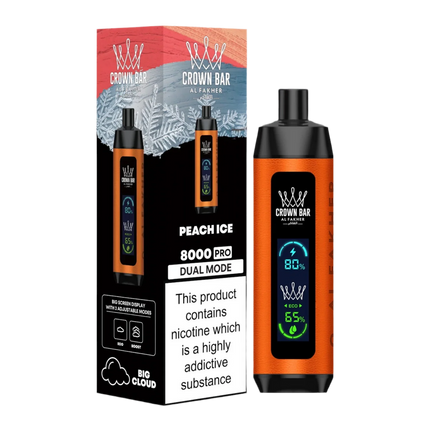 AL FAKHER CROWN BAR 8000 PRO DUAL MODE DISPOSABLE (10CT DISPLAY)