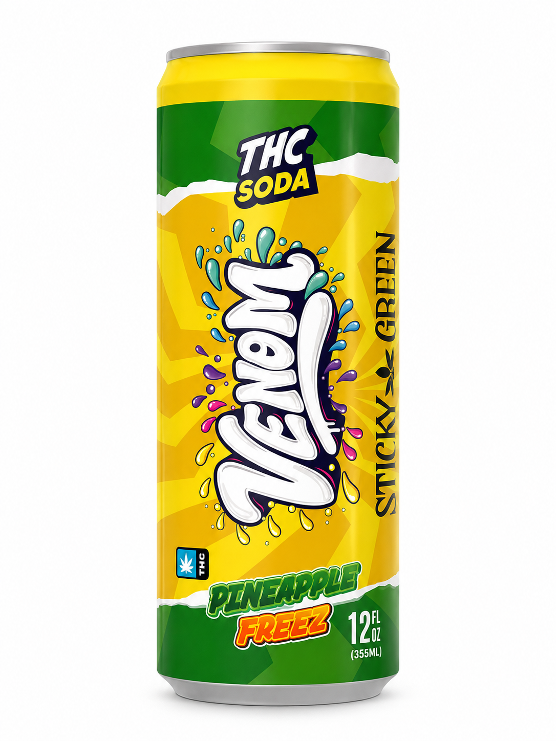STICKY GREEN 50MG THC INFUSED SODA (4CT PACK)