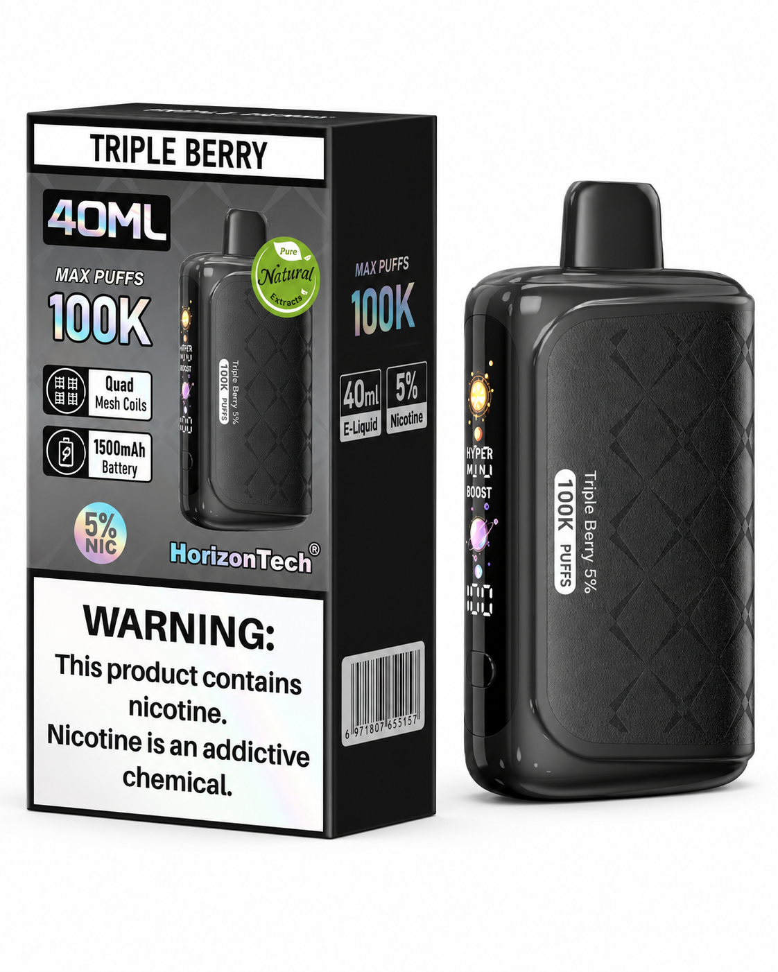 HORIZONTECH 100K PUFFS 5% DISPOSABLE (5CT DISPLAY)