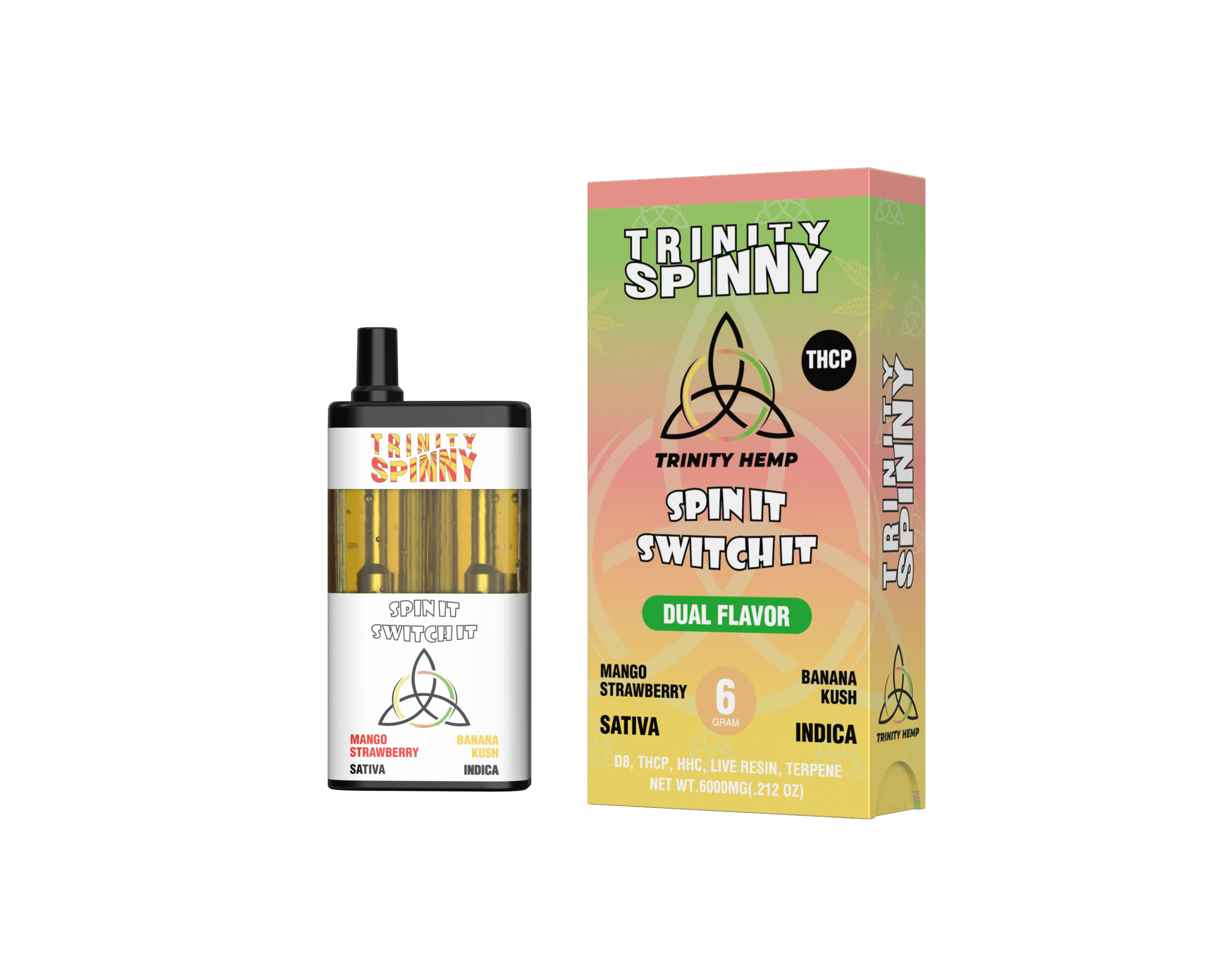 trinity hemp disposable vape TRINITY SPINNY THC-P 6 GRAM DISPOSABLE – Rising Wholesale Inc