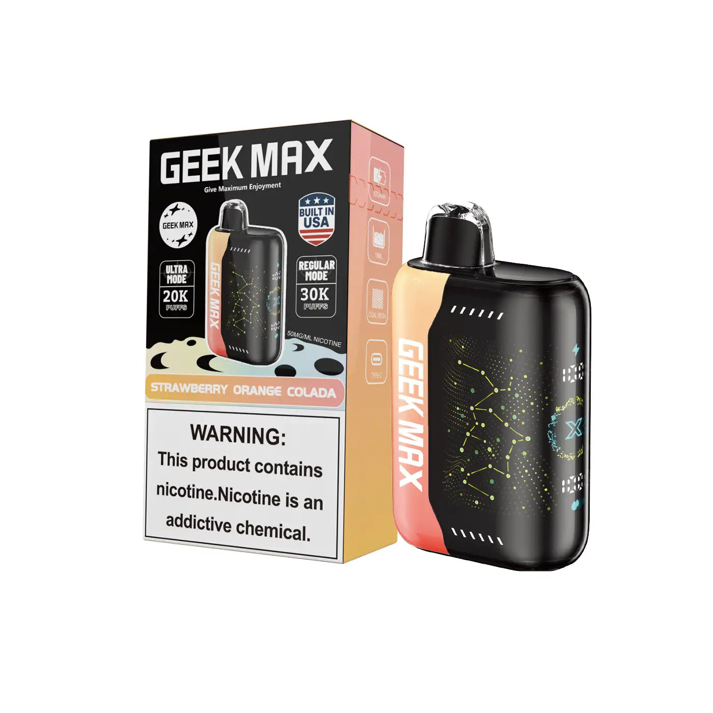 GEEK MAX 30K PUFFS 5% DISPOSABLE VAPE (5CT DISPLAY)
