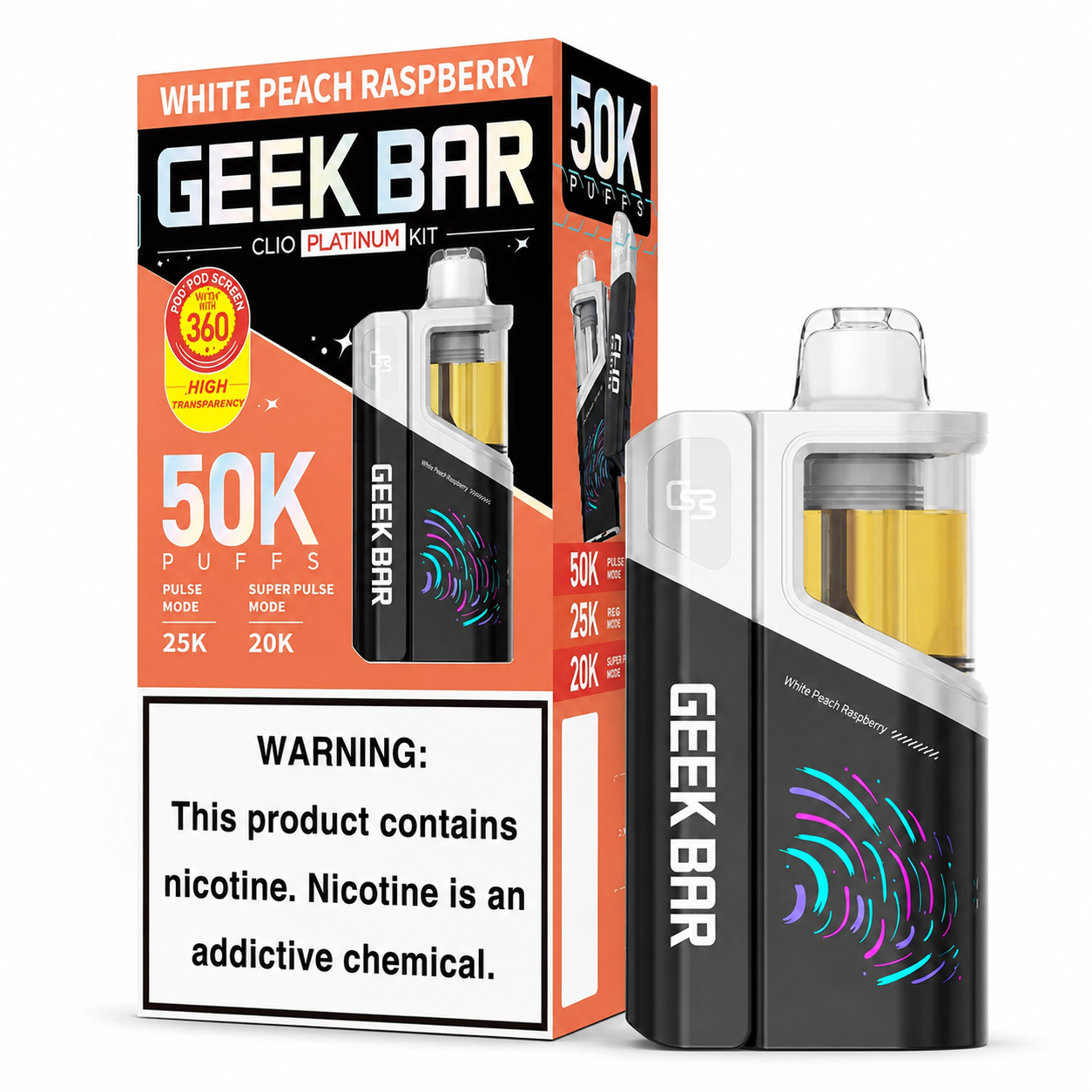 GEEK BAR CLIO PLATINUM POD 50000 PUFFS (5CT DISPLAY)