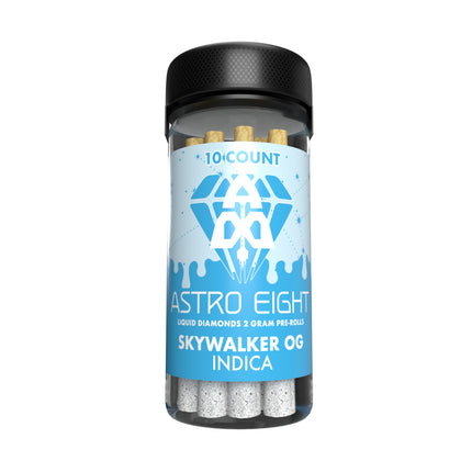 ASTRO 8 THC-A LIQUID DIAMONDS 2G PRE ROLLS 10CT/JAR