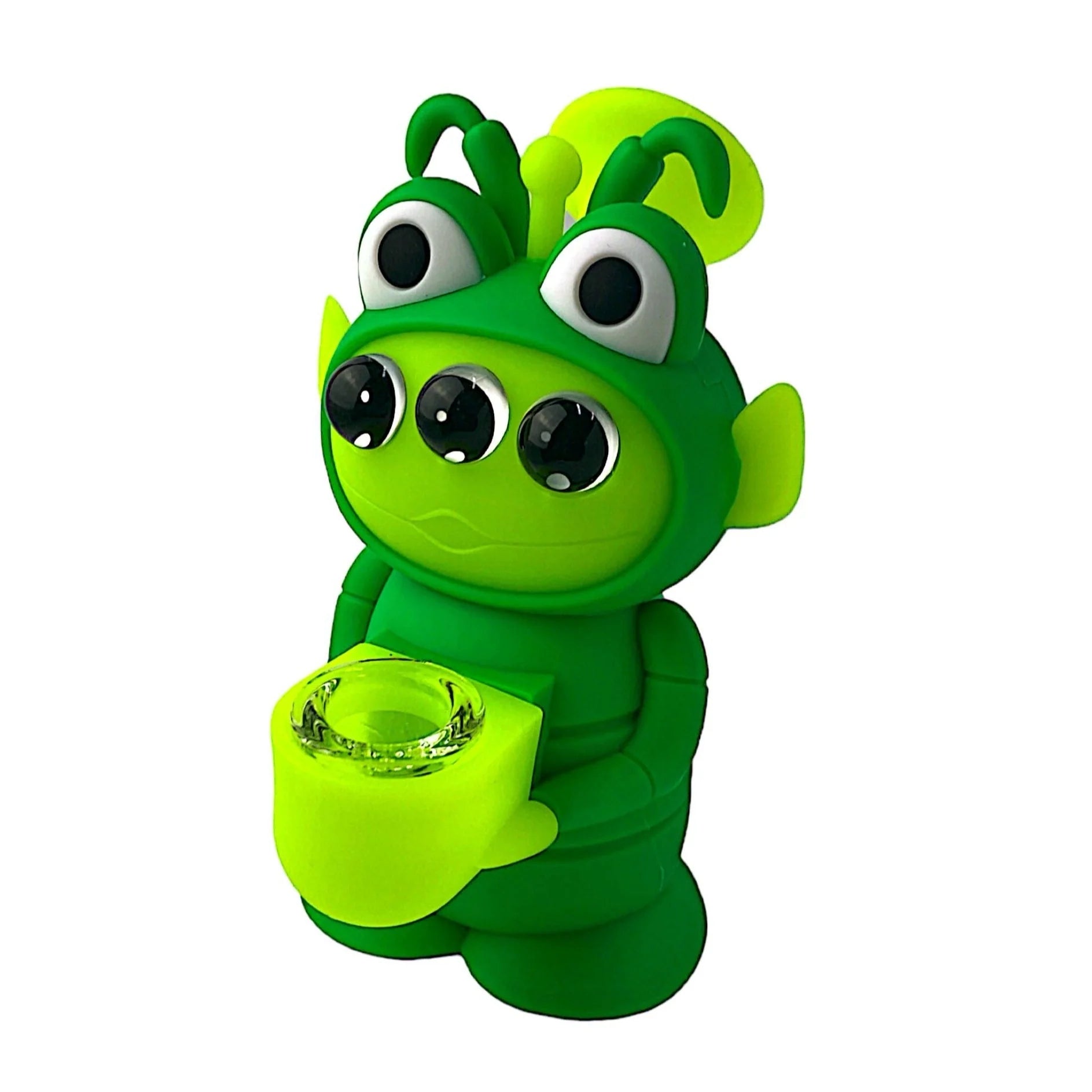 3in "3 EYED ALIEN FROG" SILICONE WATER PIPE