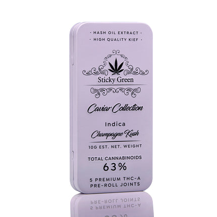 STICKY GREEN CAVIAR COLLECTION PREMIUM THC-A PRE-ROLL JOINT 2G EACH (5CT / PACK)