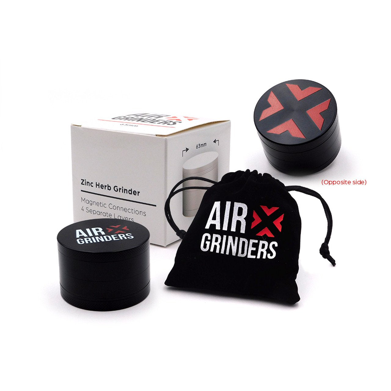 AIR X PREMIUM ZINC METAL GRINDER 63MM