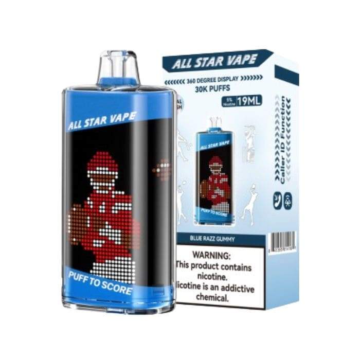 ALL STAR VAPE 30K PUFFS CALLER ID FUNCTION 360 DISPLAY SCREEN 5% DISPO Rising Wholesale Inc. ALL STAR VAPE 30K PUFFS CALLER ID FUNCTION 360 DISPLAY SCREEN 5% DISPO Rising Wholesale Inc.