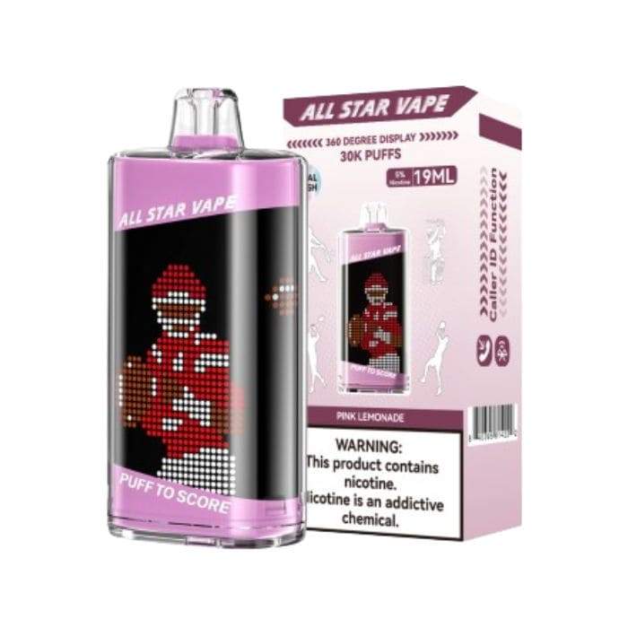 ALL STAR VAPE 30K PUFFS CALLER ID FUNCTION 360 DISPLAY SCREEN 5% DISPO Rising Wholesale Inc. ALL STAR VAPE 30K PUFFS CALLER ID FUNCTION 360 DISPLAY SCREEN 5% DISPO Rising Wholesale Inc.