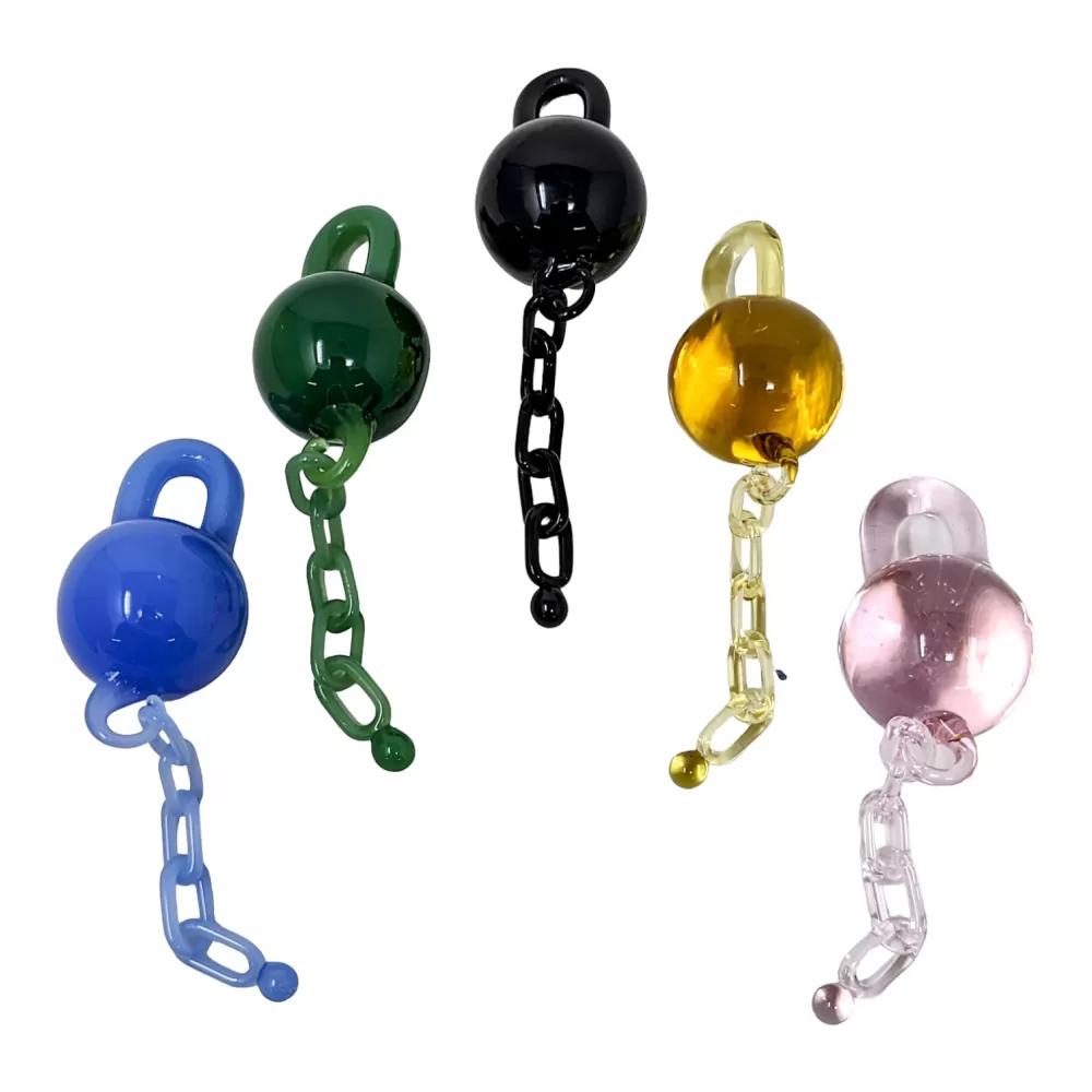 ASSORTED COLOR BALL & CHAIN CARB CAP