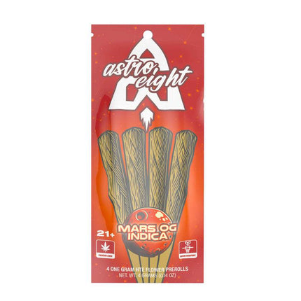ASTRO EIGHT 4CT HTE (HIGH TERPENE EXTRACT)  PRE-ROLLS 1G EACH MARS OG (INDICA) 700433942723