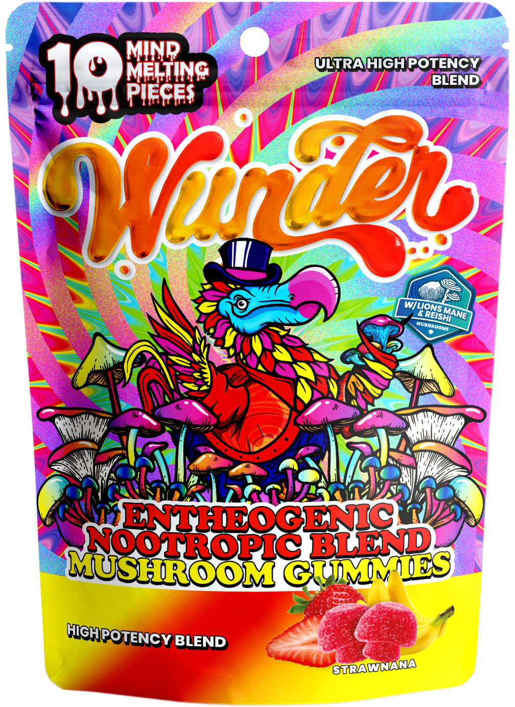 WUNDER MUSHROOM GUMMIES 10PC POUCH