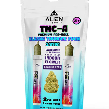 ALIEN EXOTICS THCA PRE-ROLL KNOCKOUT BLEND (2X1.5G EACH)