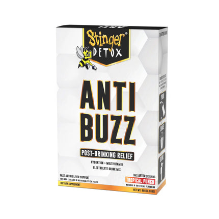 STINGER ANTI BUZZ + ELECTROLYTES MIX STICKS (6 PACK) | TROPICAL PUNCH