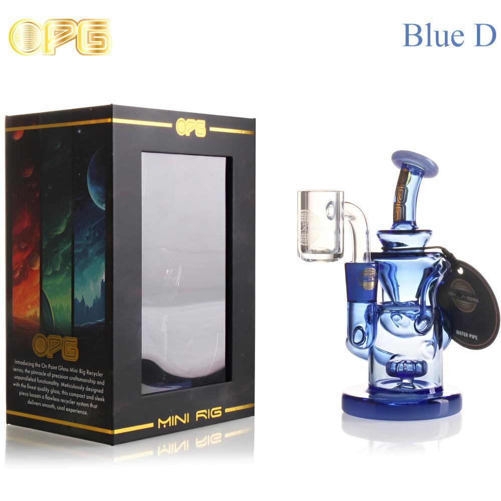 OPG MINI RIG SERIES 5" CHRONOGRAPH MATRIX PERC RECYCLER W/ BANGER BLUE D 750250842089