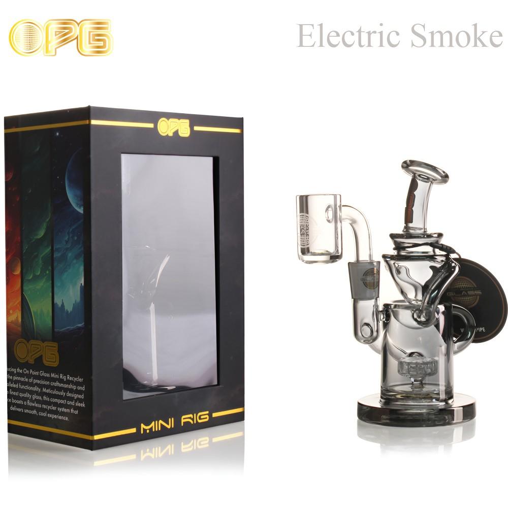 OPG MINI RIG SERIES 5" CHRONOGRAPH MATRIX PERC RECYCLER W/ BANGER ELECTRIC SMOKE 750250842102
