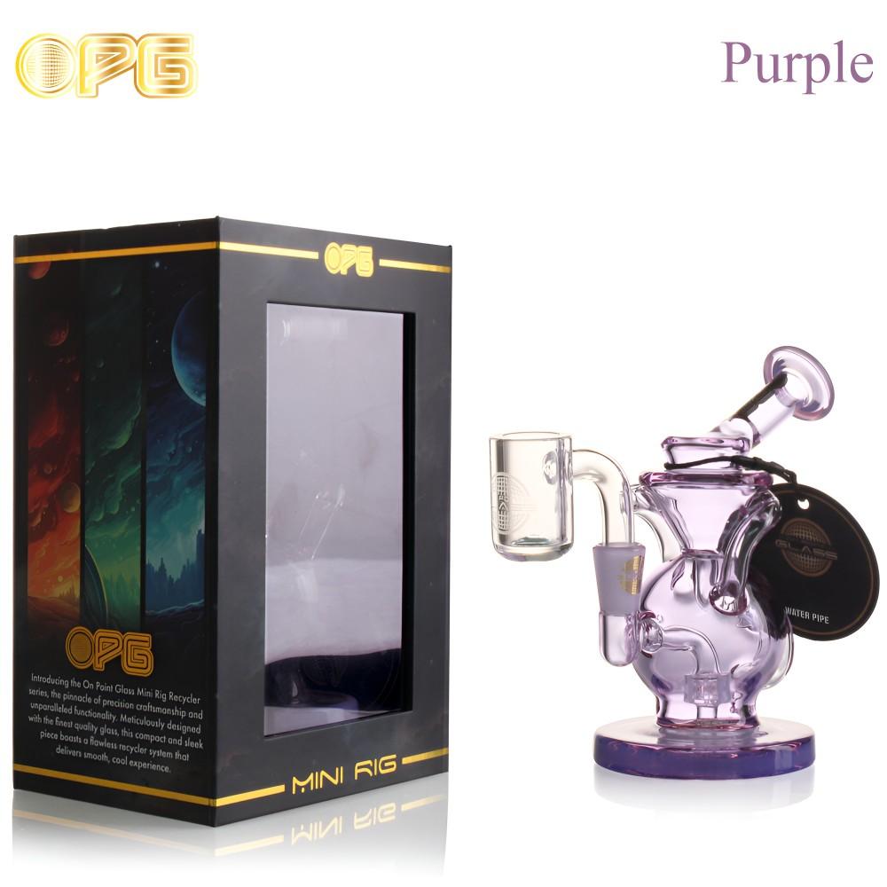OPG - MINI RIG SERIES 5" CIRCULAR-FLASK RECYCLER W/ BANGER PURPLE 750250841839