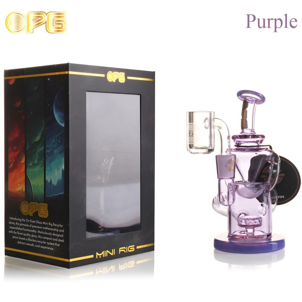 OPG MINI RIG SERIES 5" CHRONOGRAPH MATRIX PERC RECYCLER W/ BANGER PURPLE 750250842072