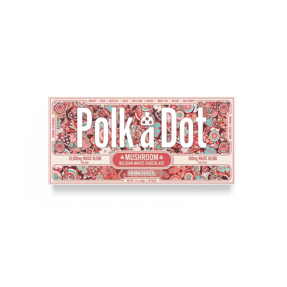 POLKADOT AMANITA MUSHROOM CHOCOLATE BAR 10000MG/BAR HORCHATA 684646686530
