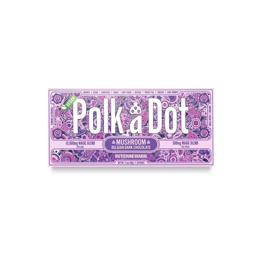 POLKADOT AMANITA MUSHROOM CHOCOLATE BAR 10000MG/BAR INTENSE DARK 684646686547