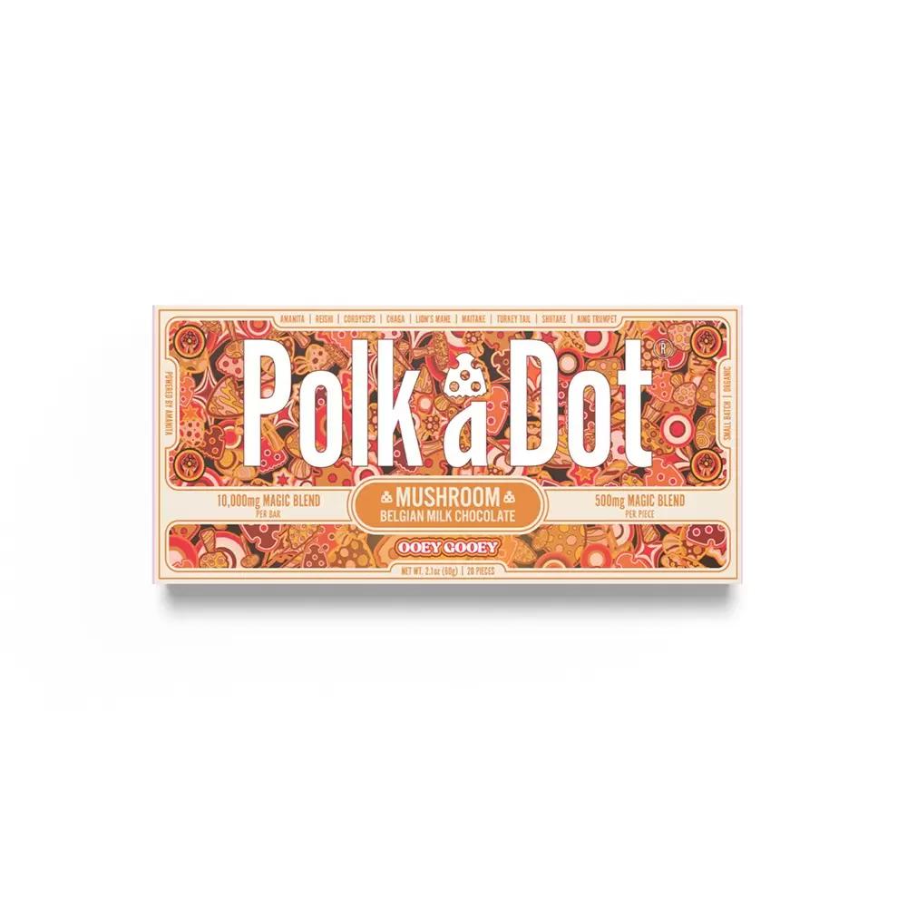 POLKADOT AMANITA MUSHROOM CHOCOLATE BAR 10000MG/BAR OOEY GOOEY 684646686578
