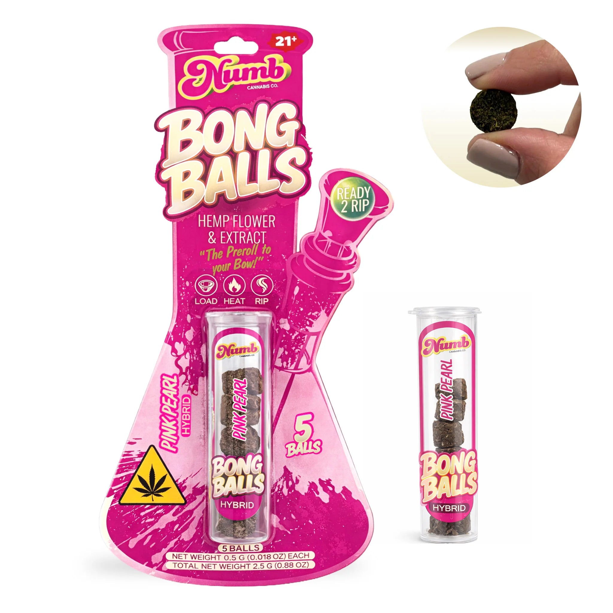 NUMB D8 2 GRAM BONG BALL (5CT PACK)