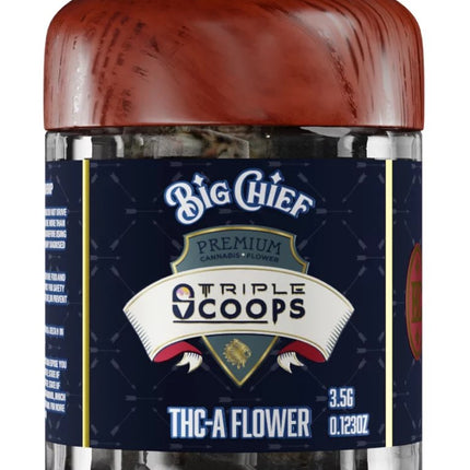 BIG CHIEF 3.5 GRAM EXOTIC THC-A FLOWER TRIPLE SCOOPS BC-TRIPLESCOOPS