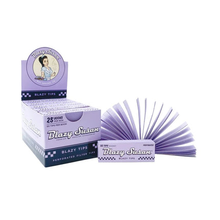 BLAZY SUSAN PURPLE PERFORATED FILTER TIPS Default Title 051497320324