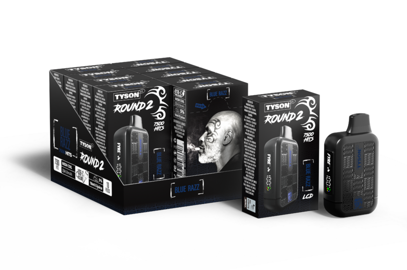 TYSON HEAVYWEIGHT ROUND 2 7500 PUFFS 5% DISPOSABLE 10CT/DISPLAY