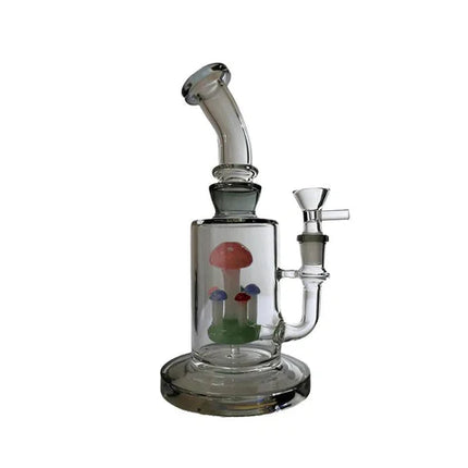 8" MUSHROOM PERC DESIGN ASSORTED COLORS WATERPIPE (VPK-WP-08)