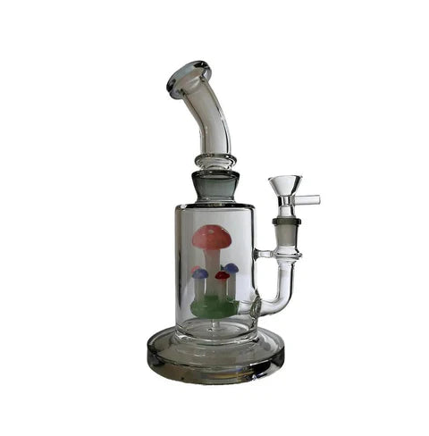 8" MUSHROOM PERC DESIGN ASSORTED COLORS WATERPIPE (VPK-WP-08)