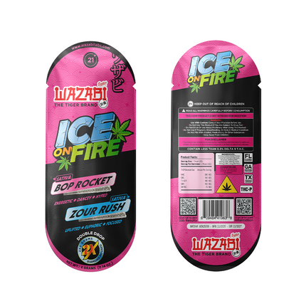 WAZABI ICE ON FIRE DOUBLE DROP THC-P LIQUID DIAMOND PRE ROLLS (2 X 2 GRAM EACH)