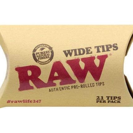 RAW PRE-ROLL WIDE TIPS 21 TIPS/PACK (20CT/BOX) – Rising Wholesale Inc.