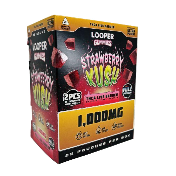 LOOPER THCA HHC D8 LIVE BADDER 1000MG/GUMMY 25CT/BOX