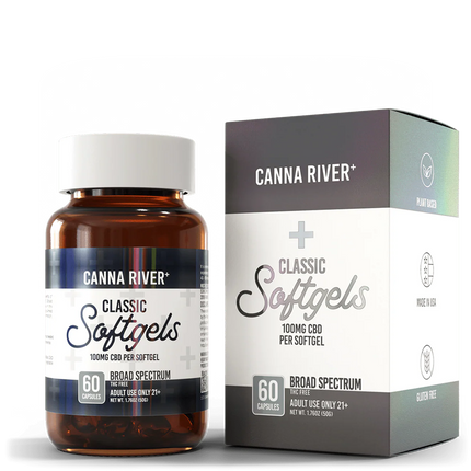 CANNA RIVER CBD SOFTGELS 100MG CAPSULES (60CT/JAR)