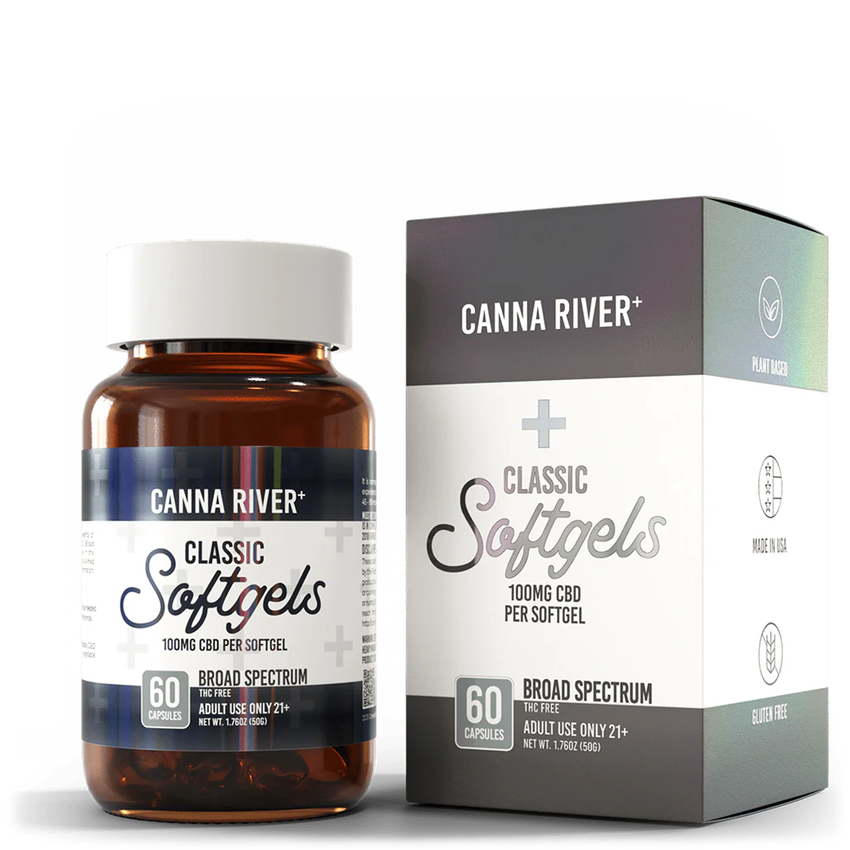 CANNA RIVER CBD SOFTGELS 100MG CAPSULES (60CT/JAR)