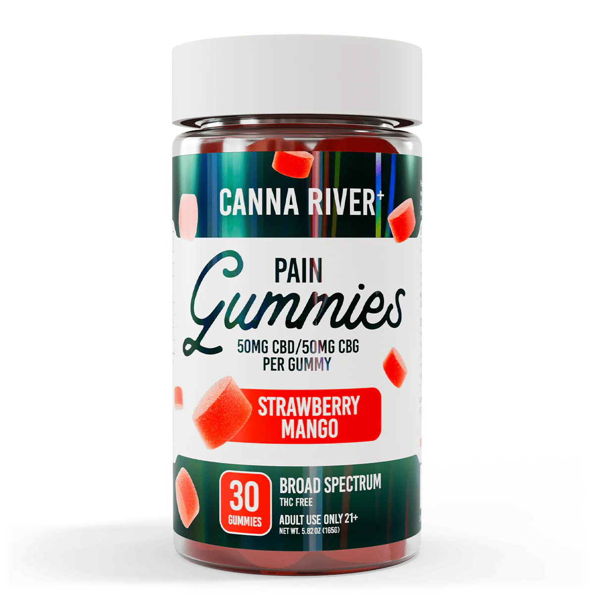 CANNA RIVER CBD PAIN GUMMIES BROAD SPECTRUM 3000MG JAR