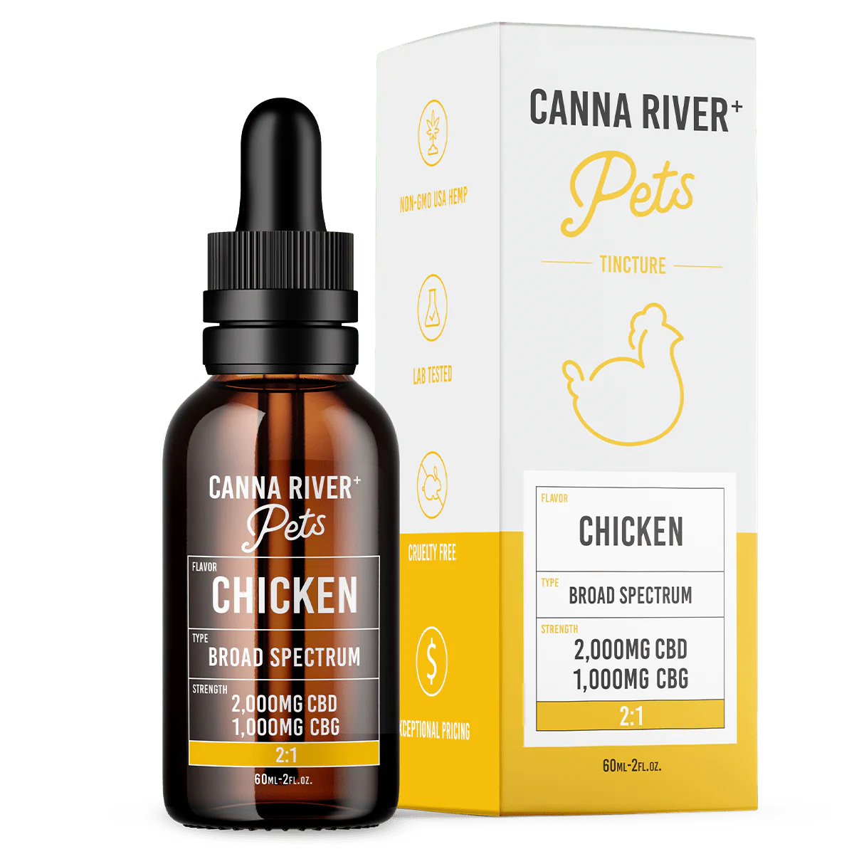 CANNA RIVER CBD PETS TINCTURE BROAD SPECTRUM 3000MG BOTTLE