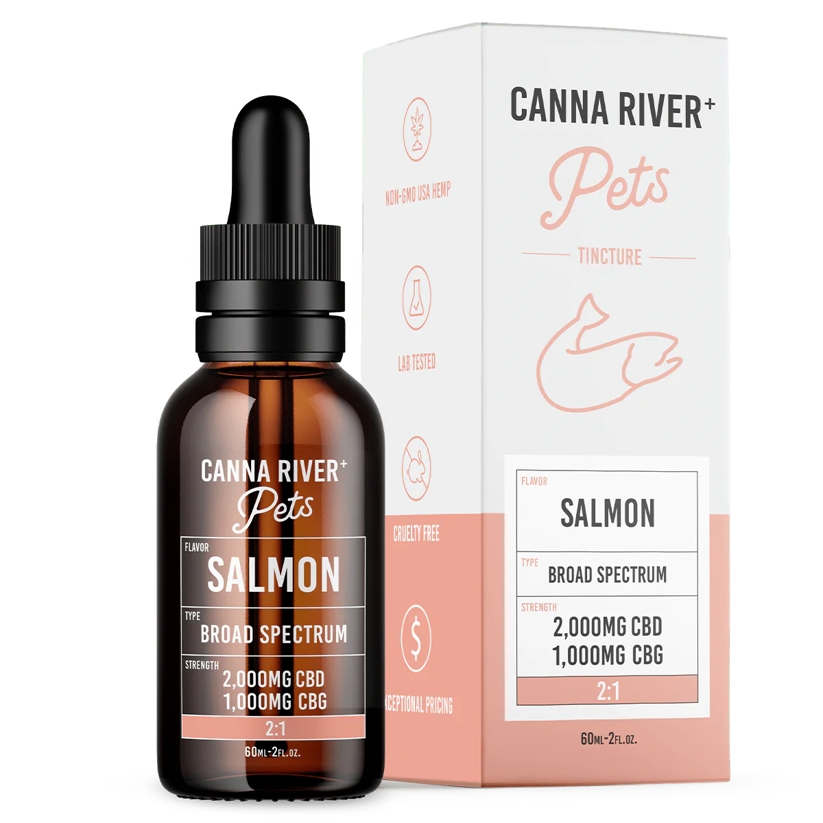 CANNA RIVER CBD PETS TINCTURE BROAD SPECTRUM 3000MG BOTTLE