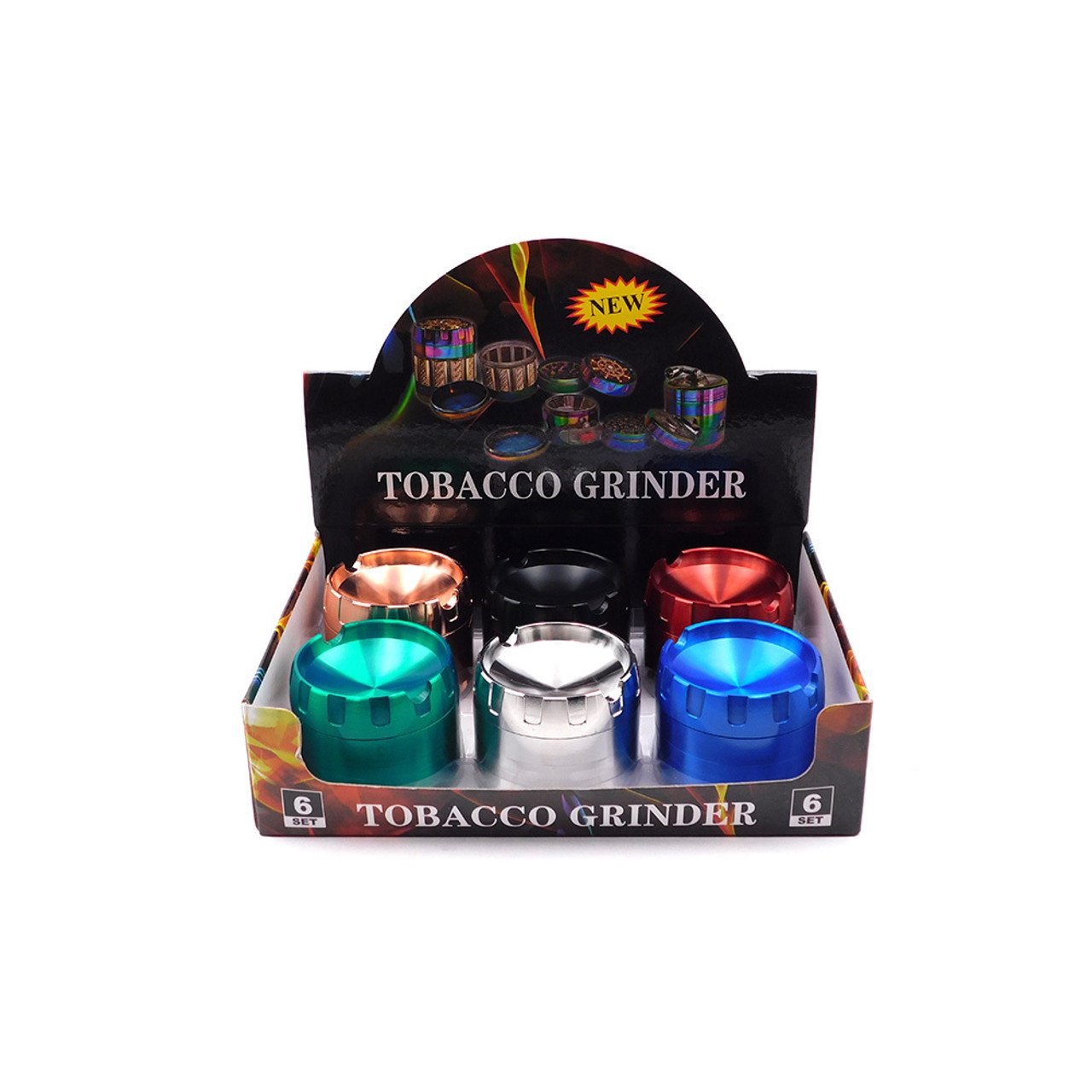 ROUND METAL GRINDER W/ BUILT IN ASHTRAY