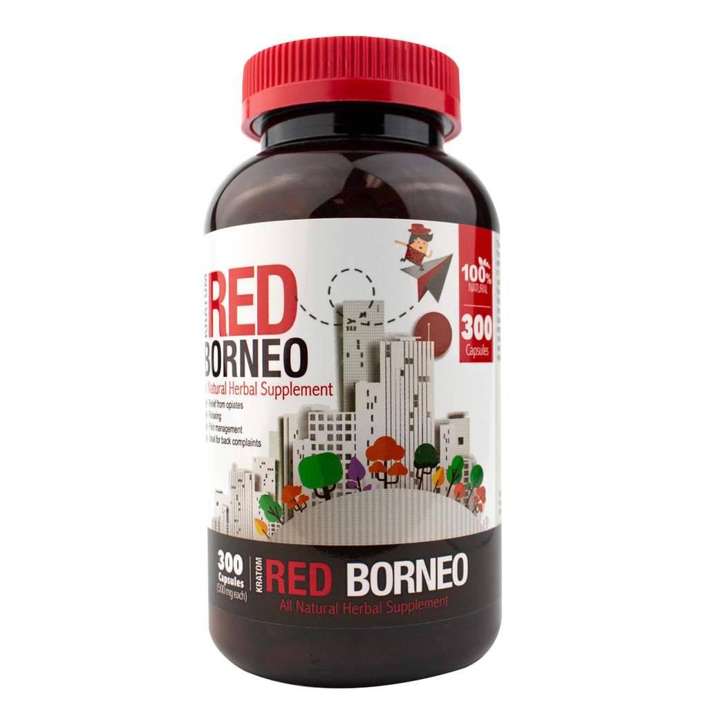 BUMBLE BEE KRATOM 300CT CAPSULES RED BORNEO 015568020834