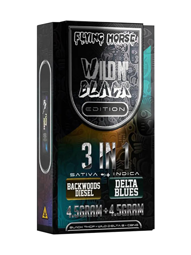 FLYING HORSE WILD N' BLACK 9 GRAM THC-P DISPOSABLE (5CT/BOX)